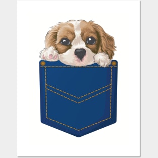 Cute Puppy in Pocket Posters and Art